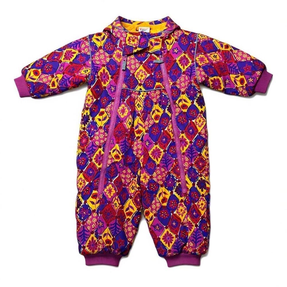 NWOT Hanna Andersson Whimsical Floral Insulated Bunting Snowsuit One Piece Baby